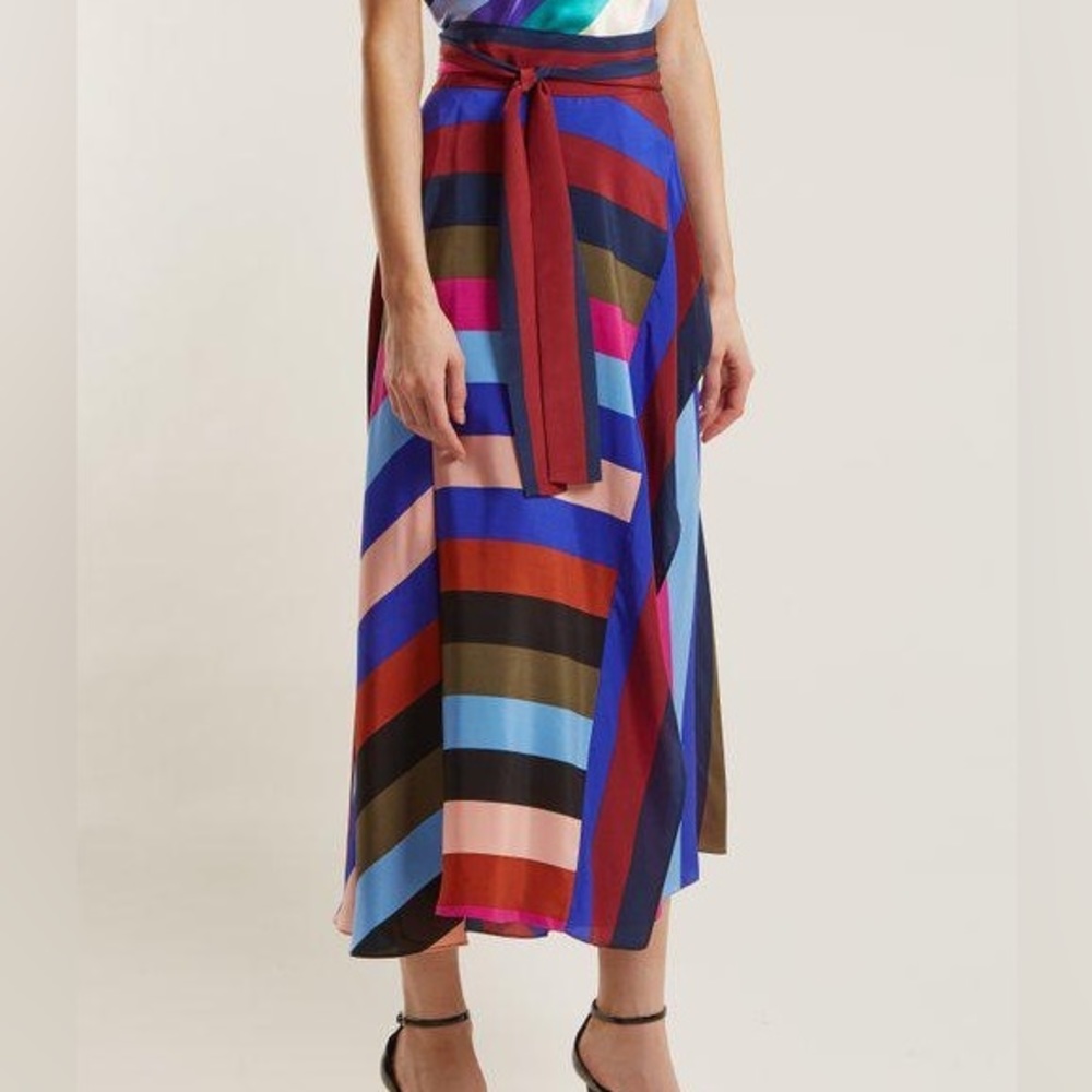 DVF Carson Midi Wrap Skirt - 100% Silk